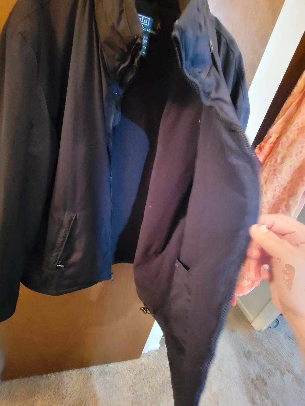 Polo by Ralph Lauren Navy Jacket with Red Pony Embroidery
